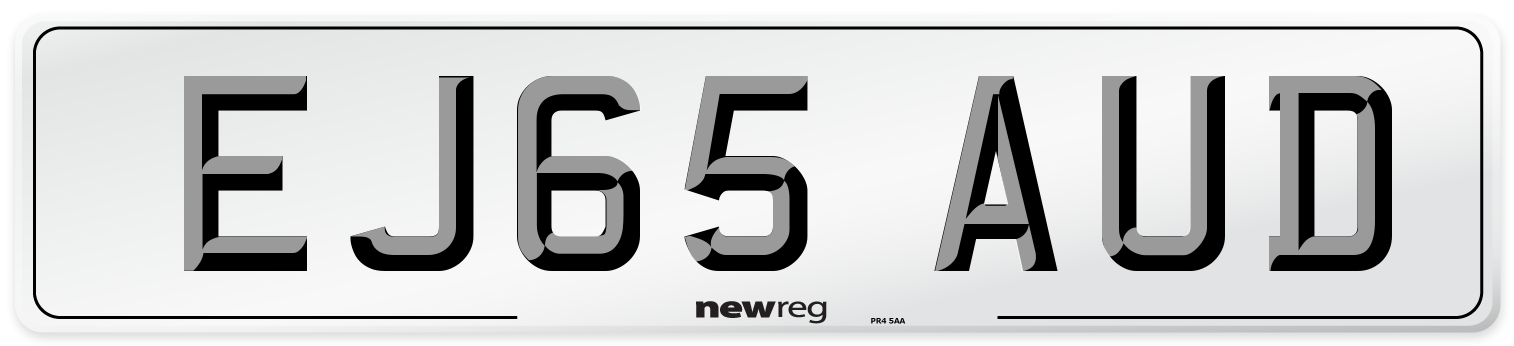 EJ65 AUD Number Plate from New Reg